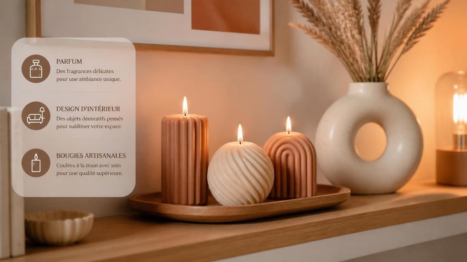 découvrez nos bougies décoratives originales pour sublimer votre intérieur avec élégance. apportez une touche unique et chaleureuse à votre décoration grâce à nos créations artisanales.