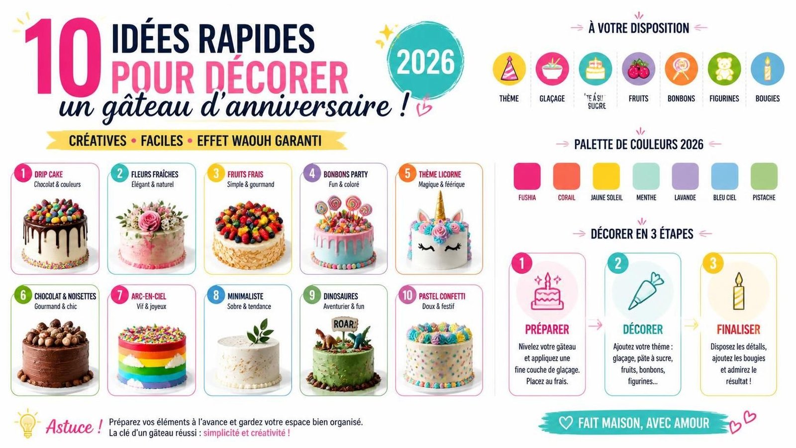 découvrez des idées originales de décoration de gâteau d'anniversaire pour épater vos invités et garantir le succès de votre fête.