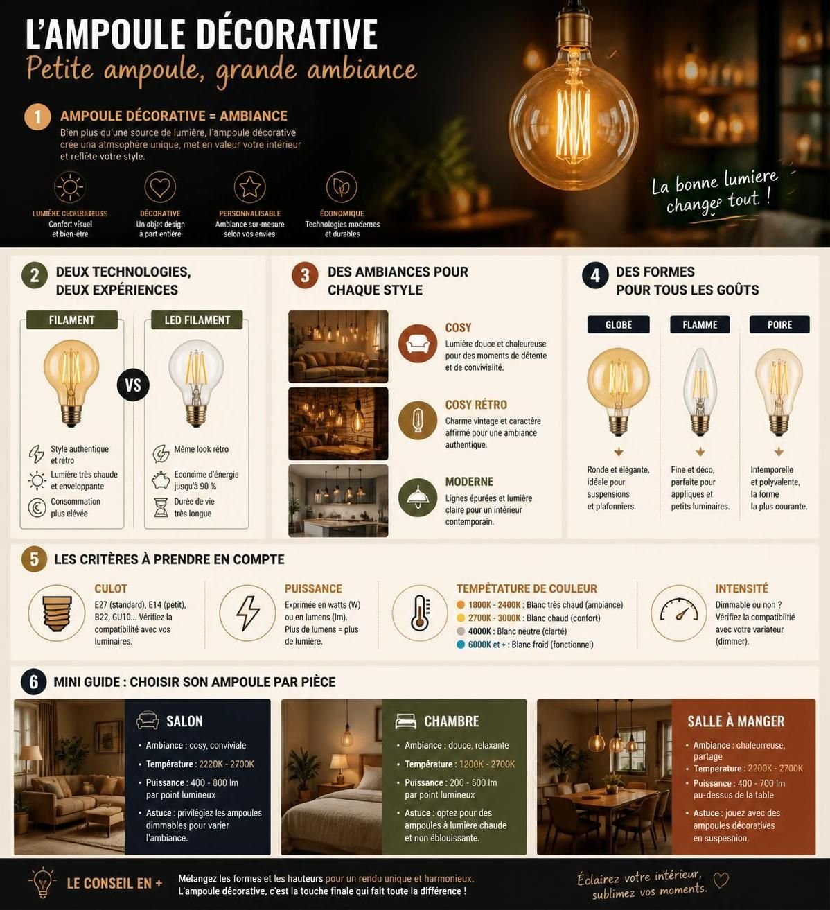 découvrez nos ampoules décoratives pour illuminer votre intérieur avec style et originalité, alliant design élégant et ambiance chaleureuse.
