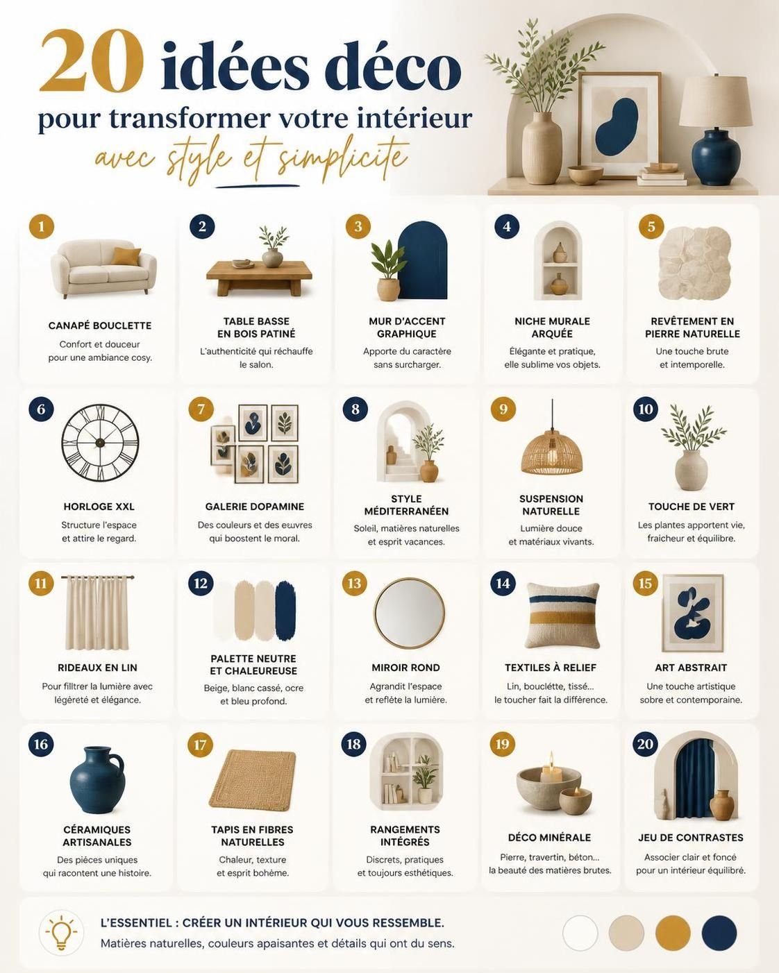 découvrez des conseils déco pratiques pour transformer votre intérieur avec style et simplicité. inspirez-vous pour créer un espace élégant et harmonieux facilement.