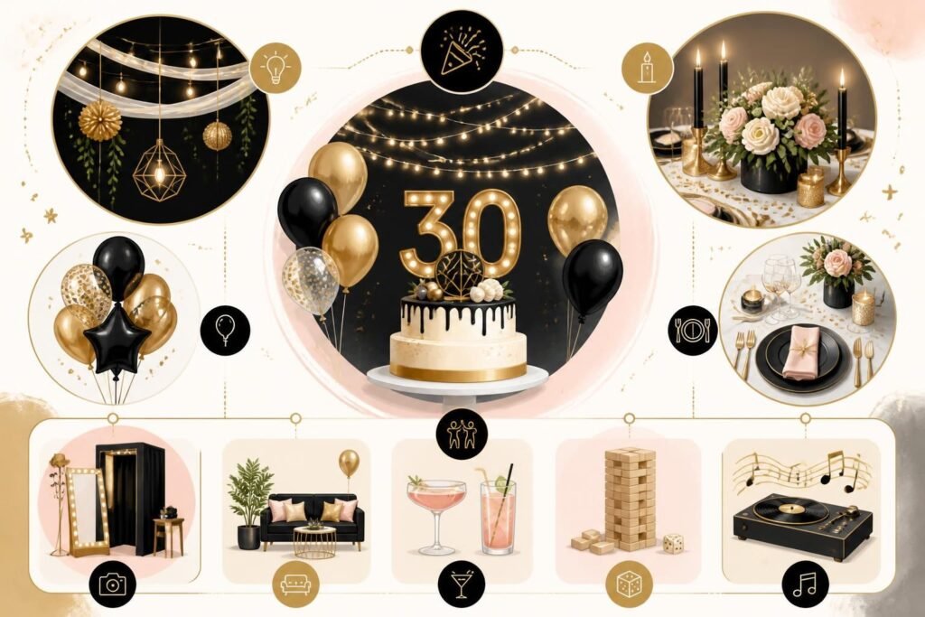 découvrez des idées originales et créatives pour une décoration d'anniversaire 30 ans réussie et une fête inoubliable qui marquera les esprits.