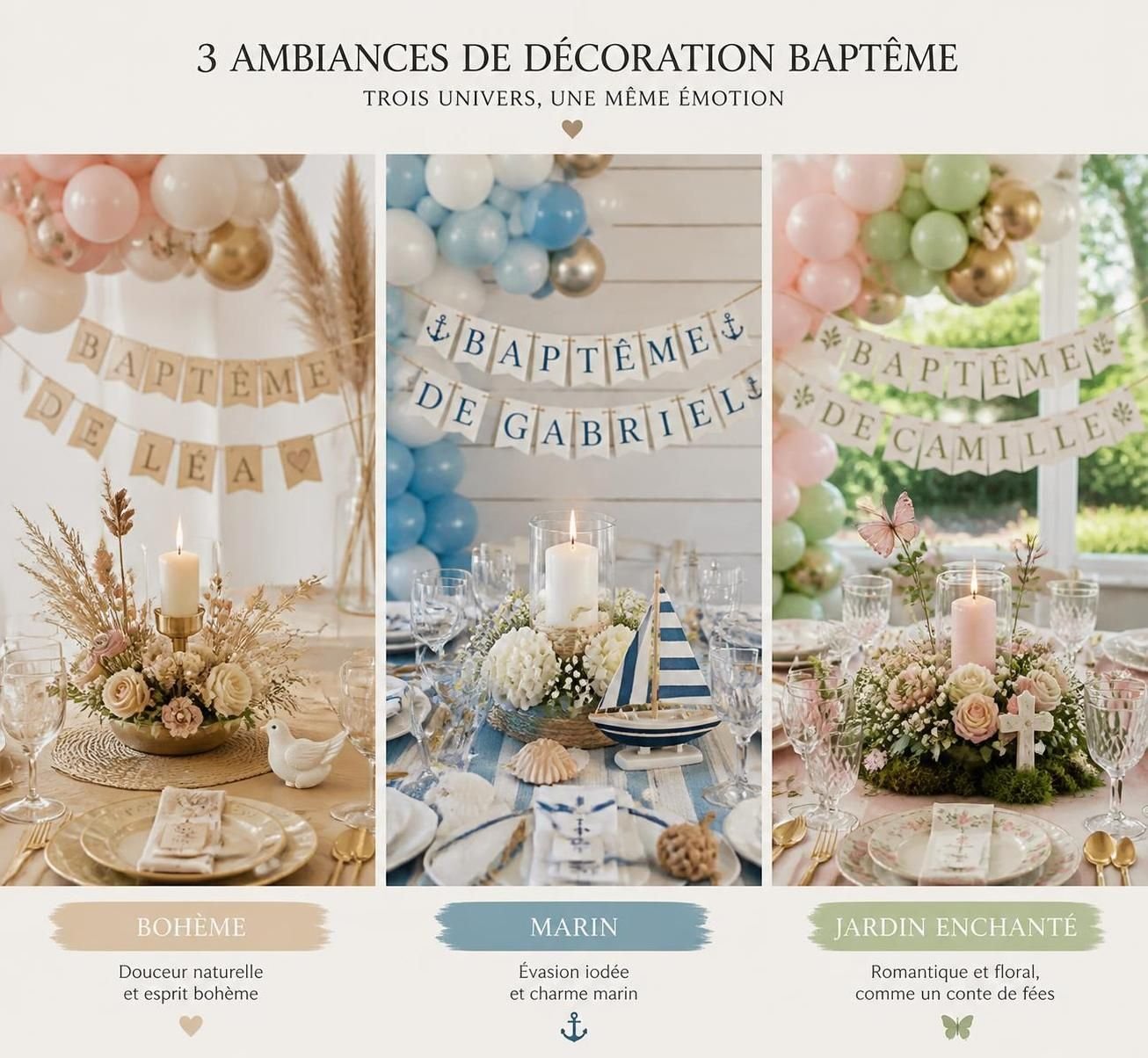 découvrez nos idées originales de décoration pour un baptême unique et mémorable. inspirez-vous pour créer une ambiance chaleureuse et festive qui marquera cet événement spécial.