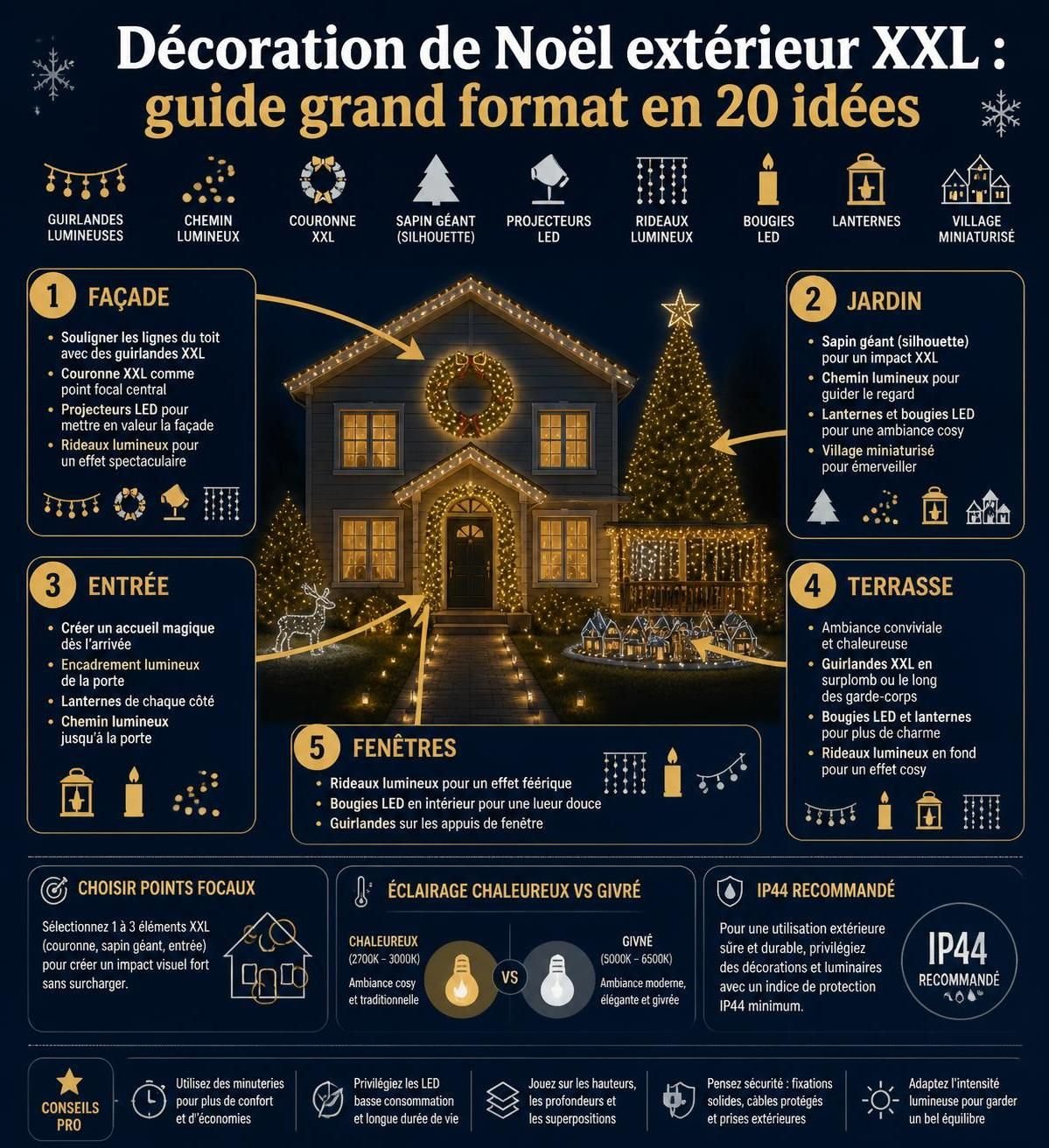 découvrez comment sublimer votre maison avec des idées de décoration de noël xxl pour l'extérieur, alliant originalité et grand format pour un effet spectaculaire.