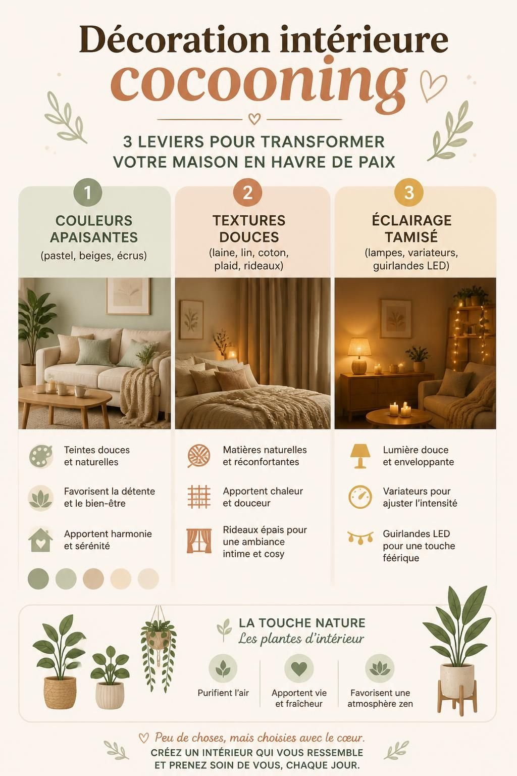 découvrez nos conseils de décoration intérieure cocooning pour transformer votre maison en un havre de paix chaleureux et accueillant. créez un espace confortable et apaisant pour votre bien-être.