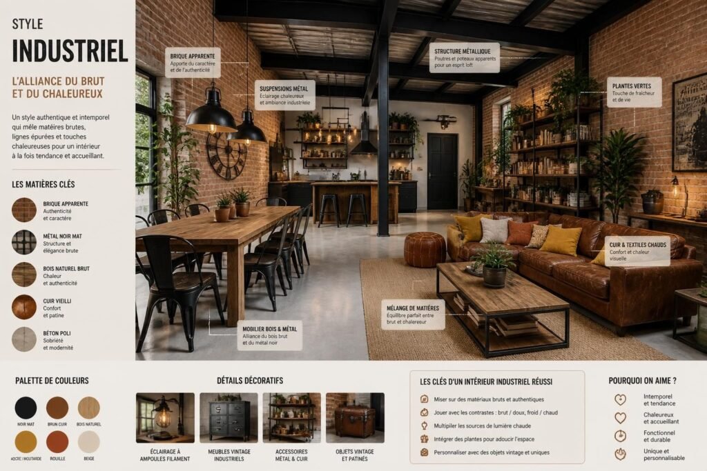 découvrez comment adopter une décoration style industriel pour un intérieur tendance, alliant chaleur et caractère grâce à des matériaux bruts et une ambiance conviviale.