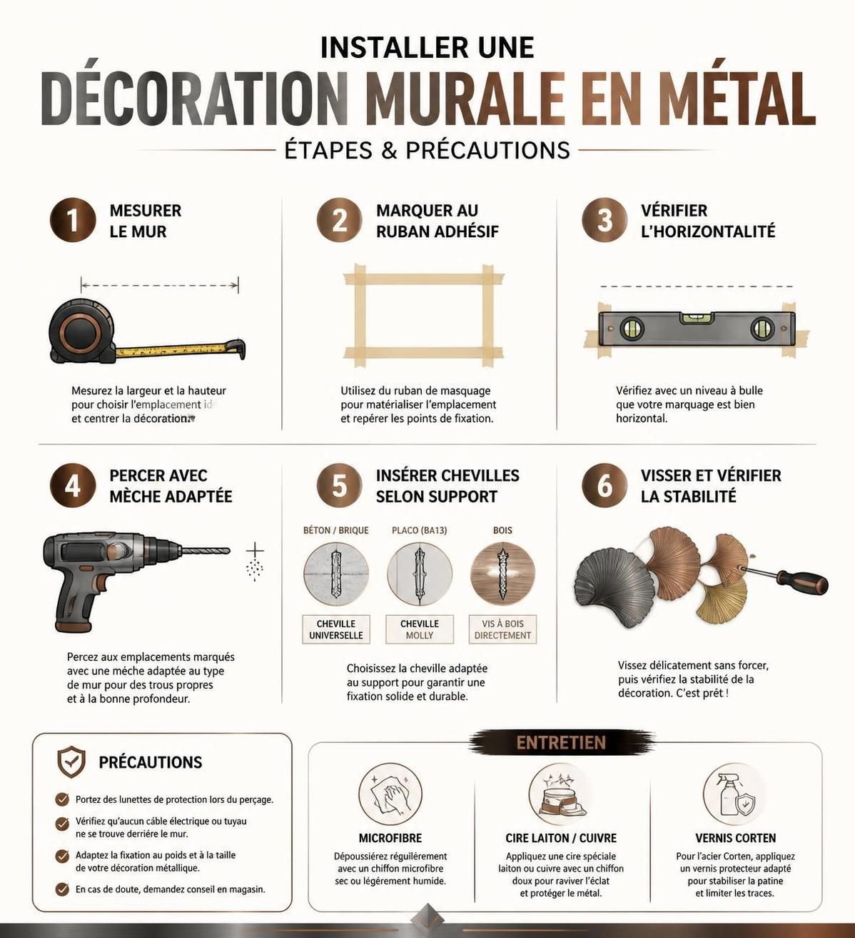 apportez une touche moderne et originale à votre intérieur avec nos œuvres métalliques uniques et tendances, parfaites pour décorer vos murs avec style.
