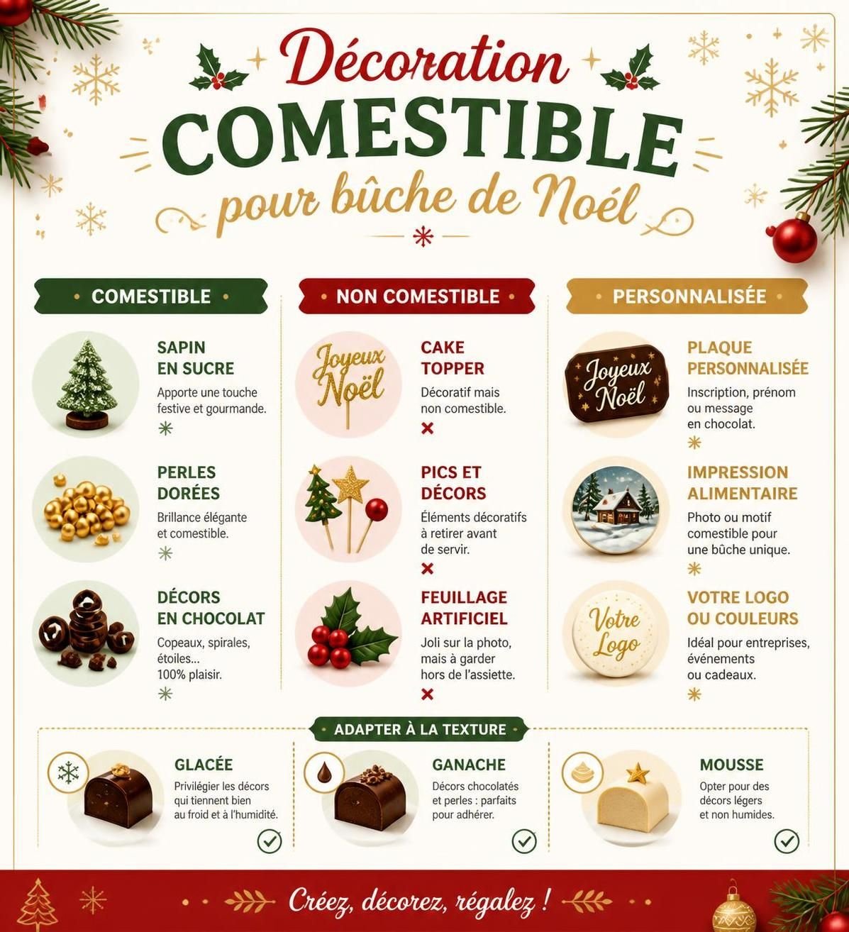 apprenez à décorer votre bûche de noël comestible pour un dessert aussi esthétique que savoureux, et laissez vos invités émerveillés et gourmands.