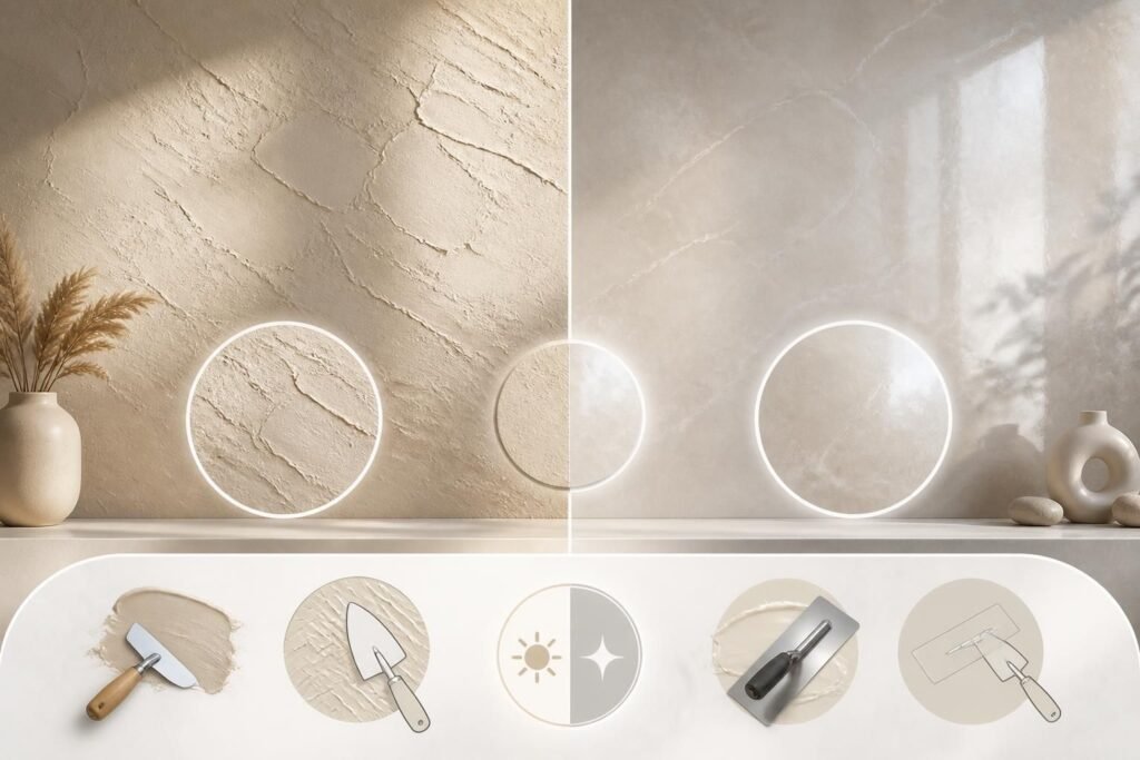 découvrez l'enduit décoratif structuré reliefex, mat ou brillant, pour sublimer vos murs avec élégance et apporter une touche unique à votre intérieur.
