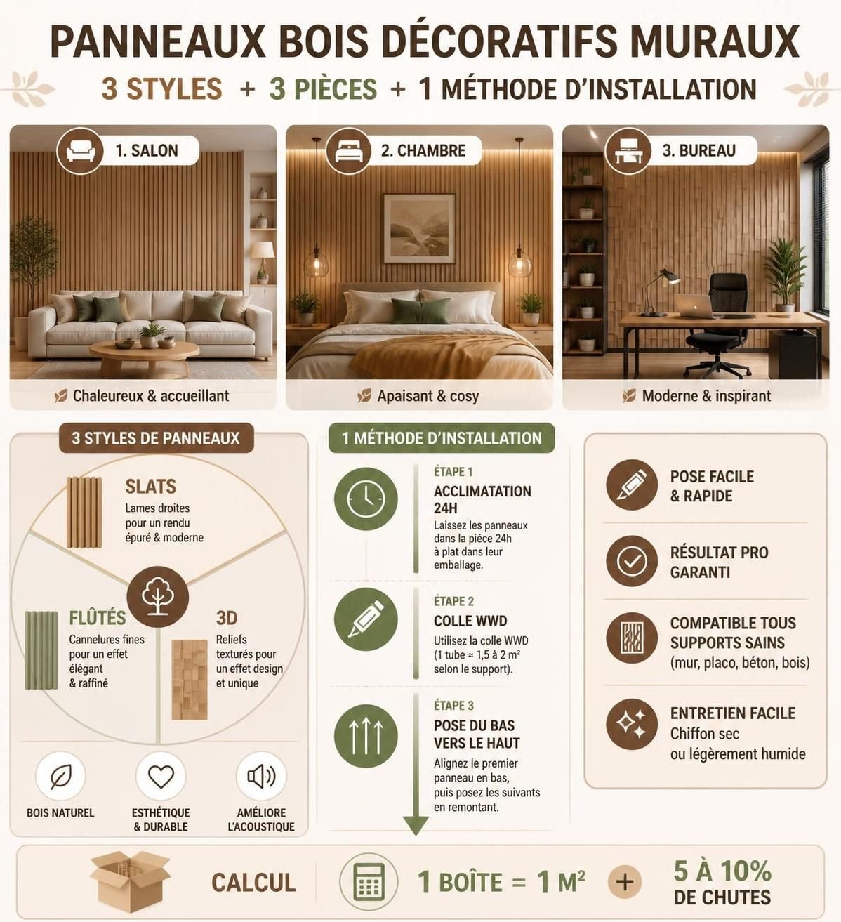 découvrez nos panneaux bois décoratifs muraux pour sublimer votre intérieur avec élégance et apporter chaleur et style à toutes vos pièces.