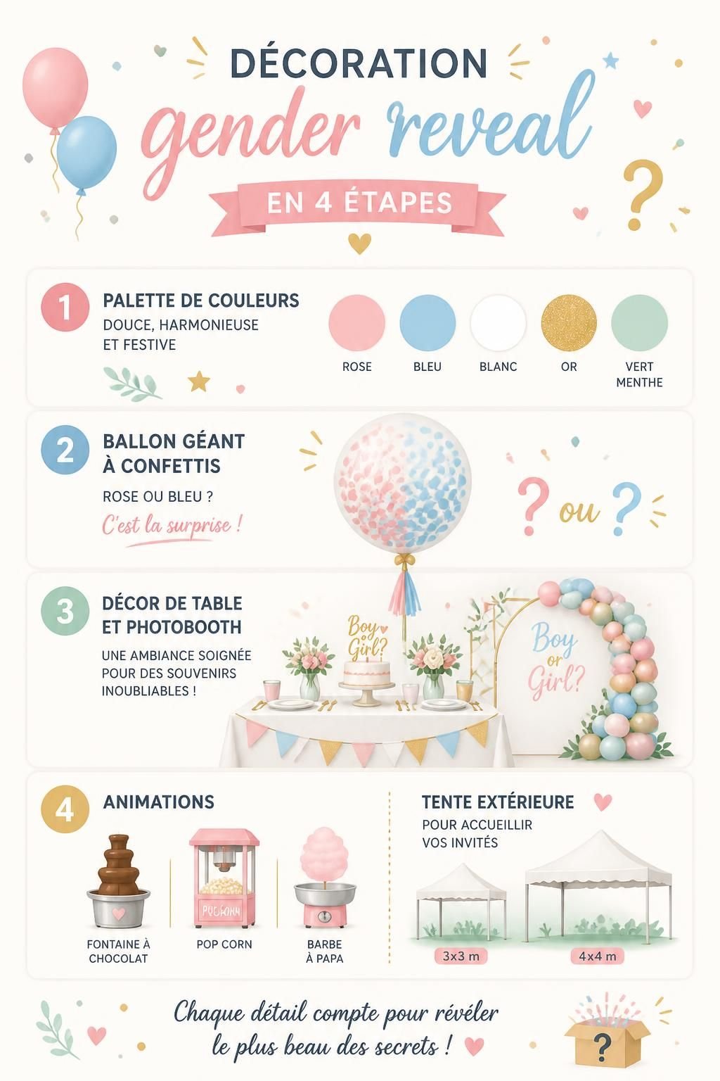 découvrez nos idées de décoration gender reveal pour créer une ambiance magique et mémorable lors de votre fête de révélation de sexe.