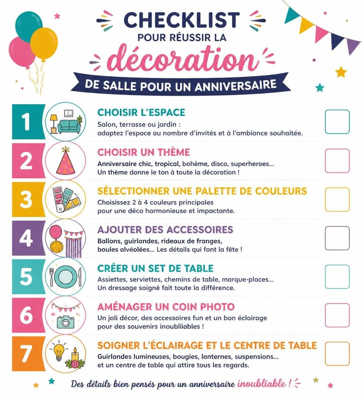 découvrez des idées originales de décoration pour une salle d'anniversaire et créez une fête inoubliable qui ravira tous vos invités.