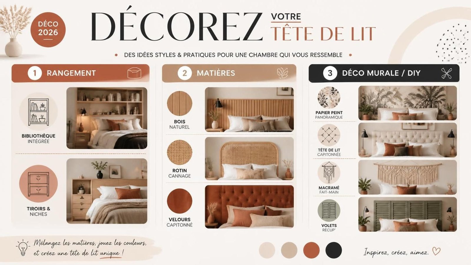 découvrez des idées originales pour décorer votre tête de lit et créez une chambre au style unique et accueillant. inspirez-vous de nos conseils pour personnaliser votre espace.