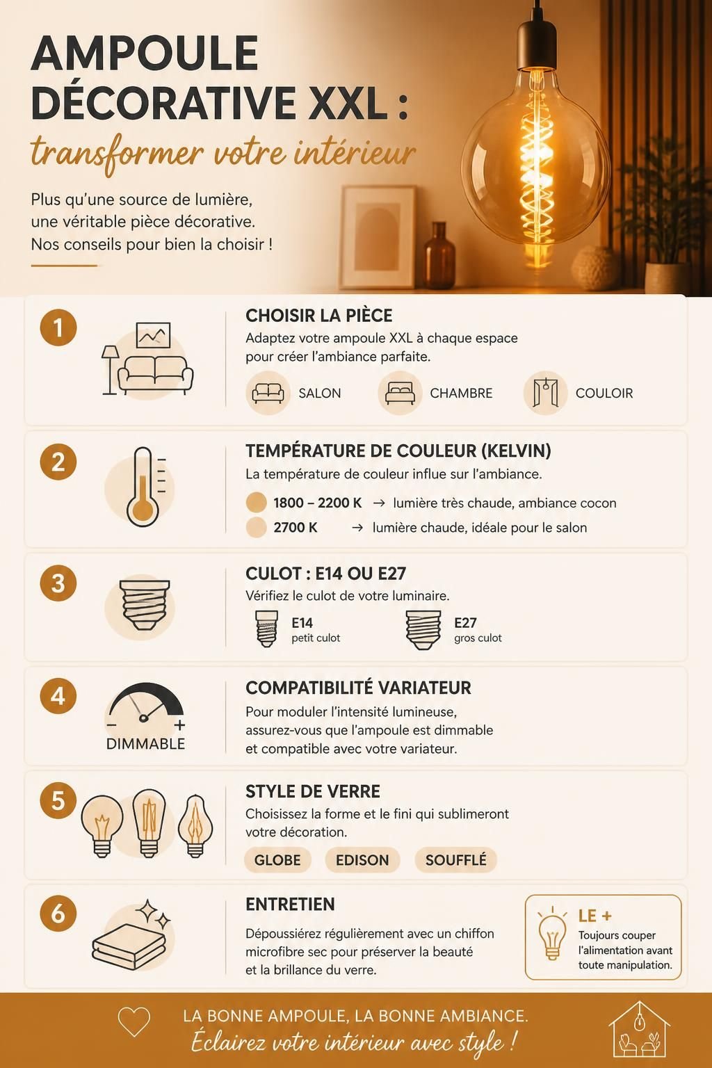 découvrez comment une très grosse ampoule décorative peut métamorphoser votre intérieur en apportant lumière et style unique à votre décoration.