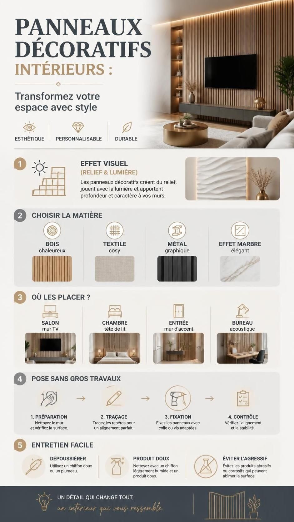 découvrez nos panneaux décoratifs intérieurs pour transformer votre espace avec élégance et style. ajoutez une touche unique à votre intérieur facilement.