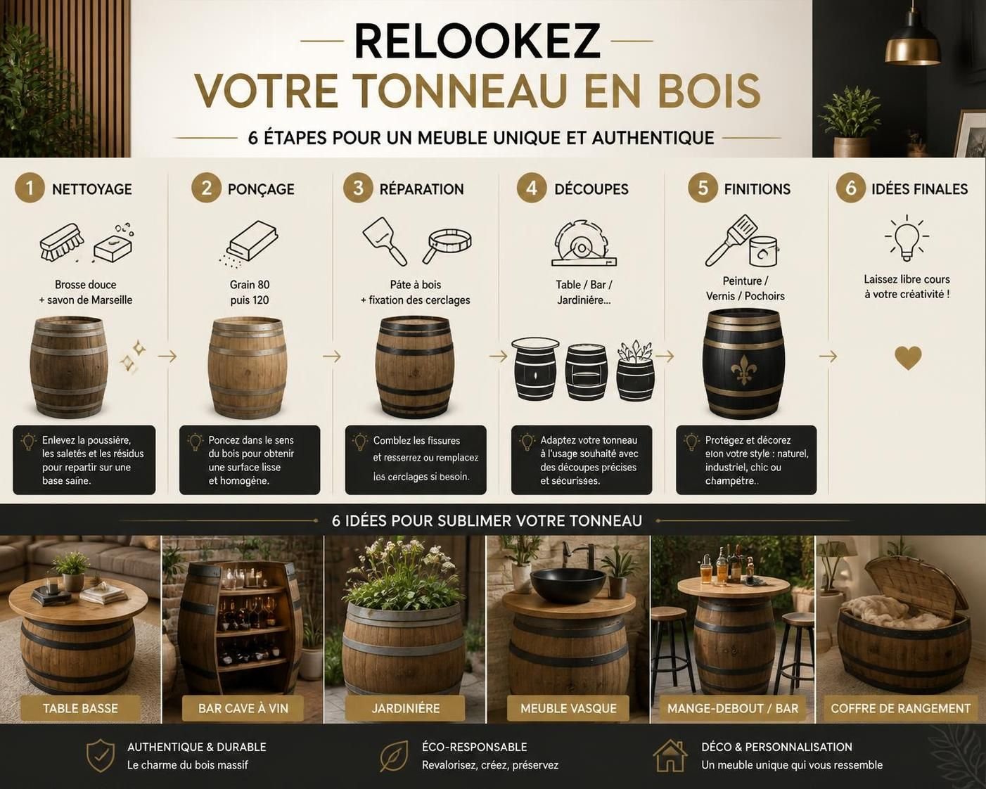 découvrez comment les tonneaux décoratifs peuvent apporter charme et originalité à votre intérieur, en transformant vos espaces avec une touche unique et conviviale.